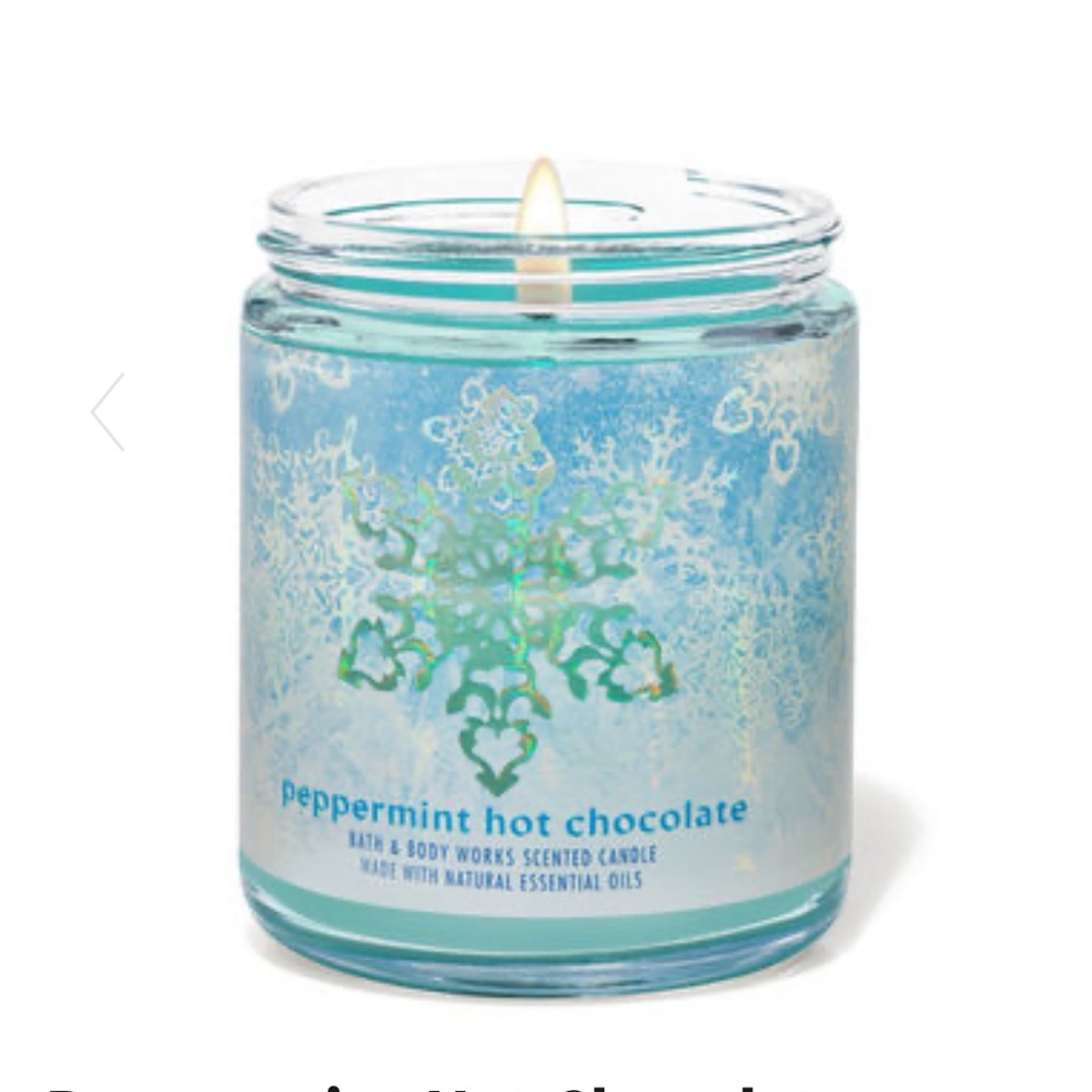 BBW Peppermint Hot Chocolate Single Wick Candle - Picture 2 of 5